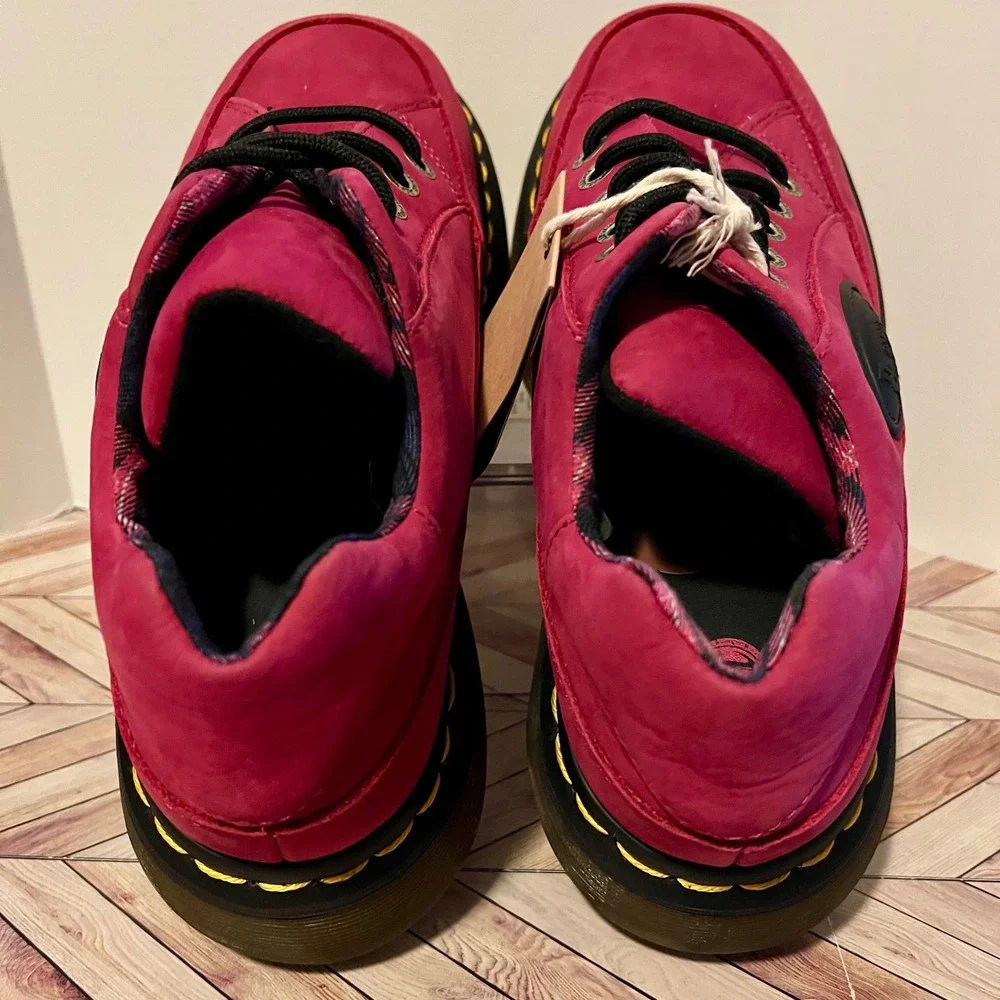 Dr Martens Buzz 5-Eye Milled Nubuck WP Shoes Fuchsia Pink Womens 8 Chunky Bex